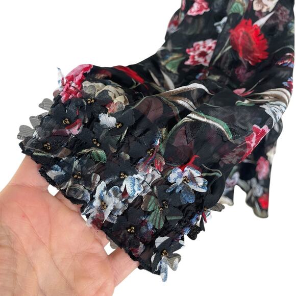 Foxiedot Alva Floral Mini Dress Size XS Whimsy Coquette Chic Wedding Guest - Picture 8 of 16